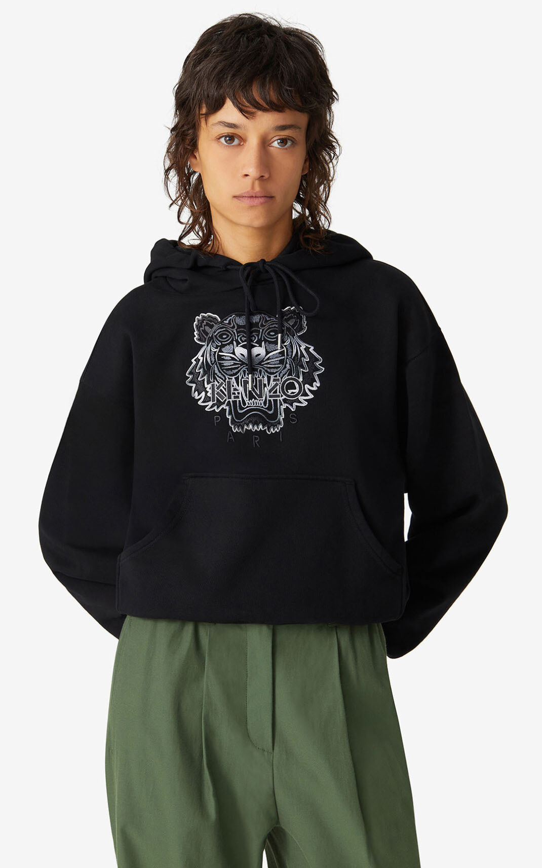 Sudaderas Con Capucha Kenzo Boxy Tiger Mujer Negras - SKU.7832348